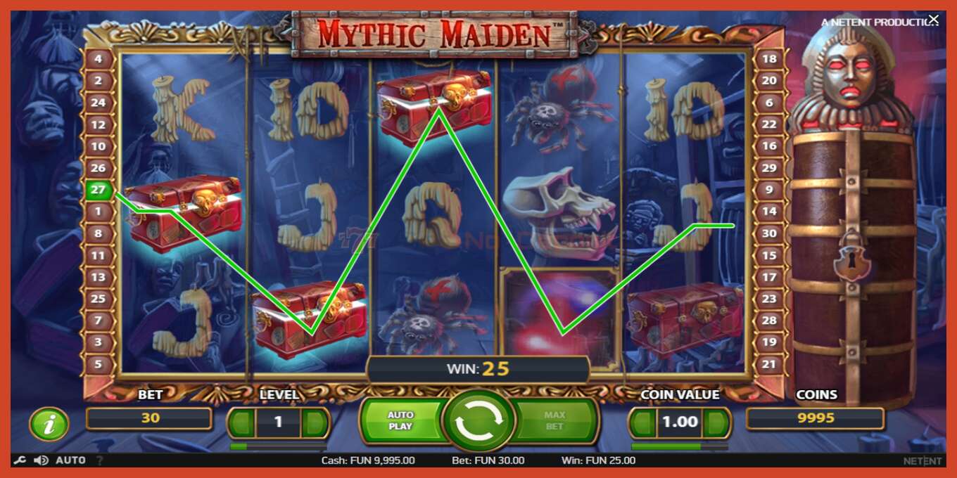 Slot screenshot: Mythic Maiden no deposit, number - 2