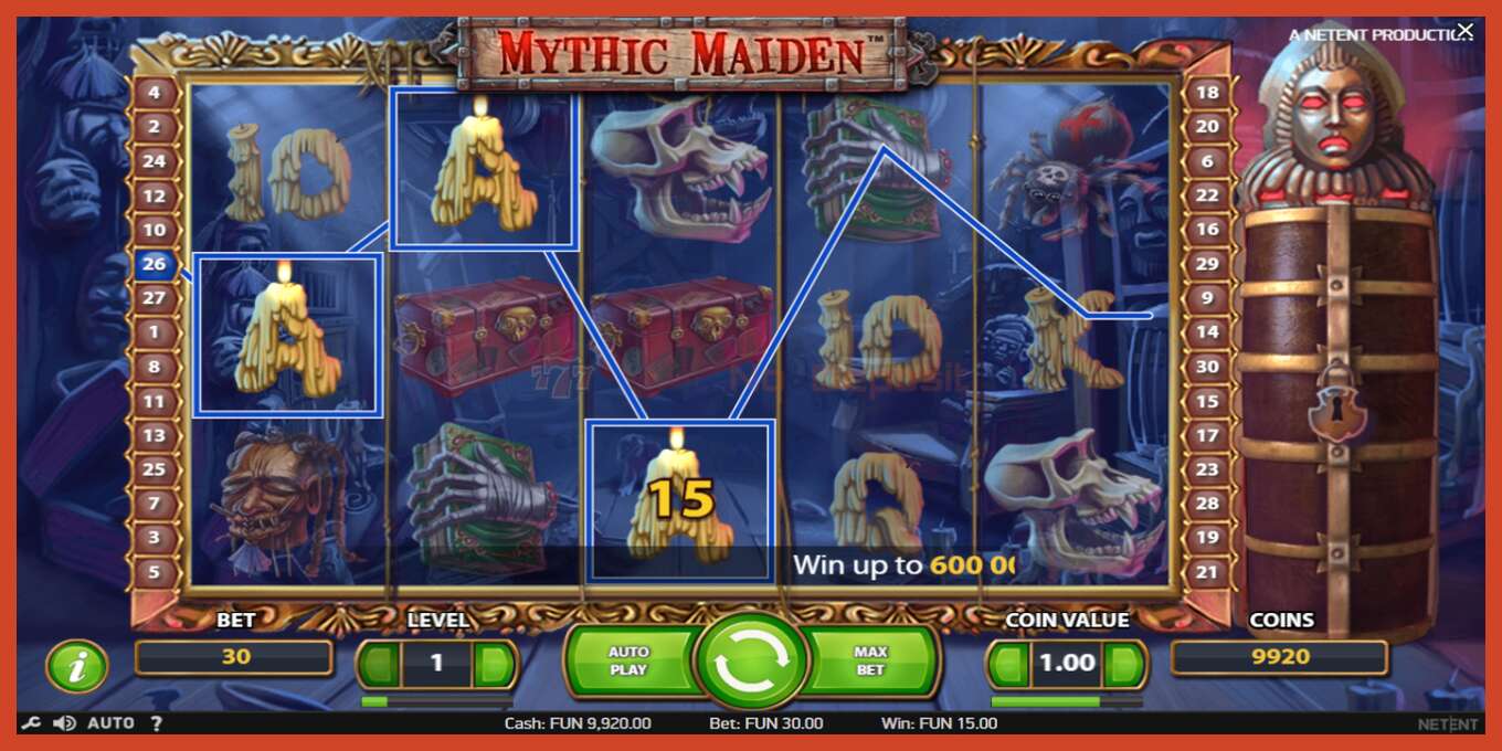 Slot screenshot: Mythic Maiden no deposit, number - 3