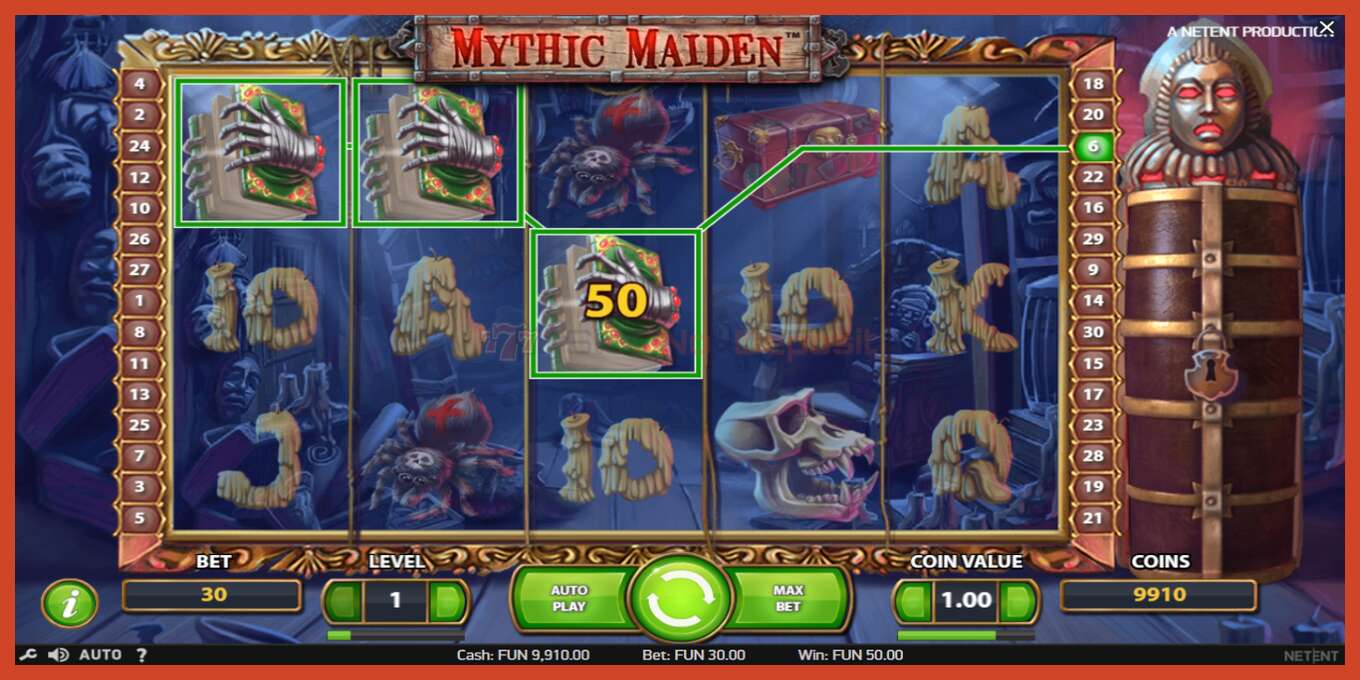 Slot screenshot: Mythic Maiden no deposit, number - 4