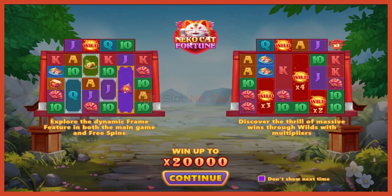 Slot skærmbillede: Neko Cat Fortune intet depositum, antal - 1