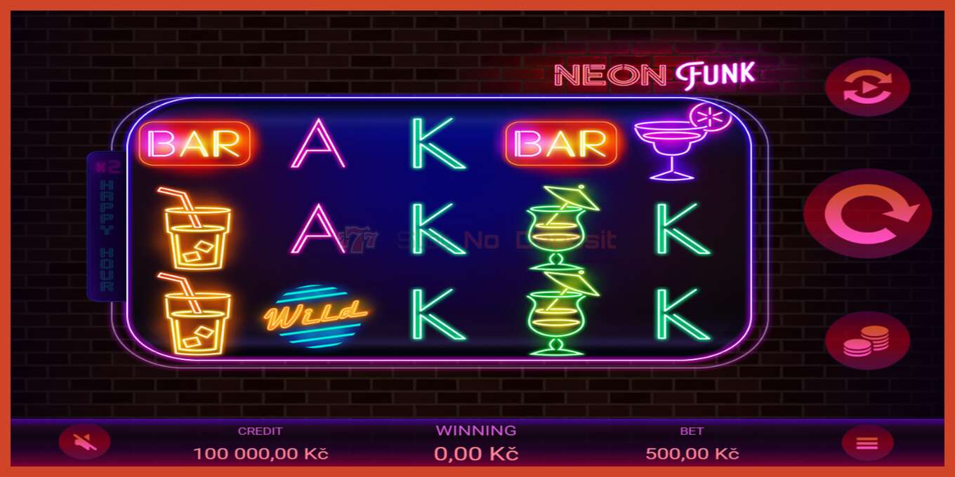 Slot screenshot: Neon Funk no deposit, number - 1