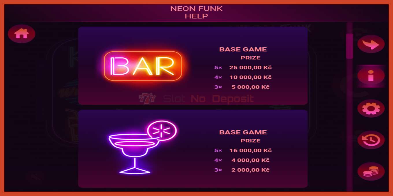 Slot screenshot: Neon Funk no deposit, number - 3