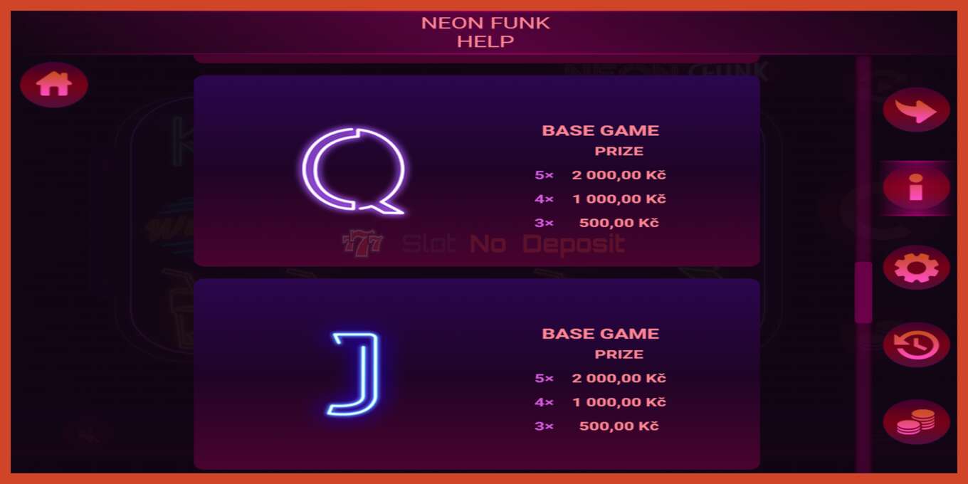 Slot screenshot: Neon Funk no deposit, number - 5