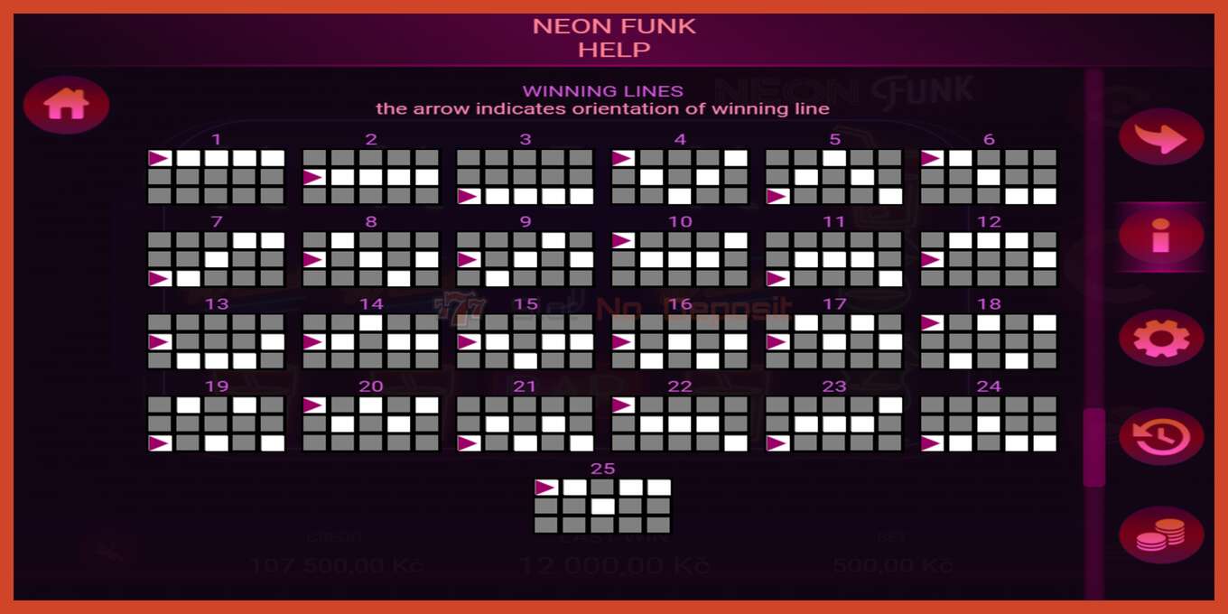 Slot screenshot: Neon Funk no deposit, number - 6