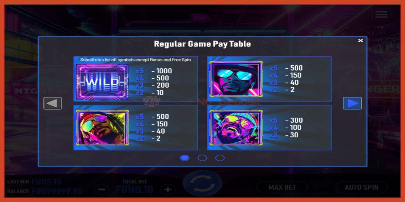 Slot screenshot: Neon Night Scape no deposit, number - 4