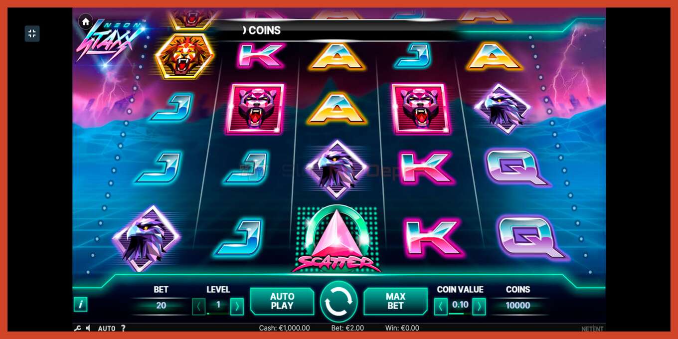 Slot screenshot: Neon Staxx no deposit, number - 1