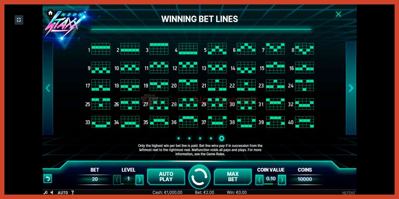 Slot screenshot: Neon Staxx no deposit, number - 5