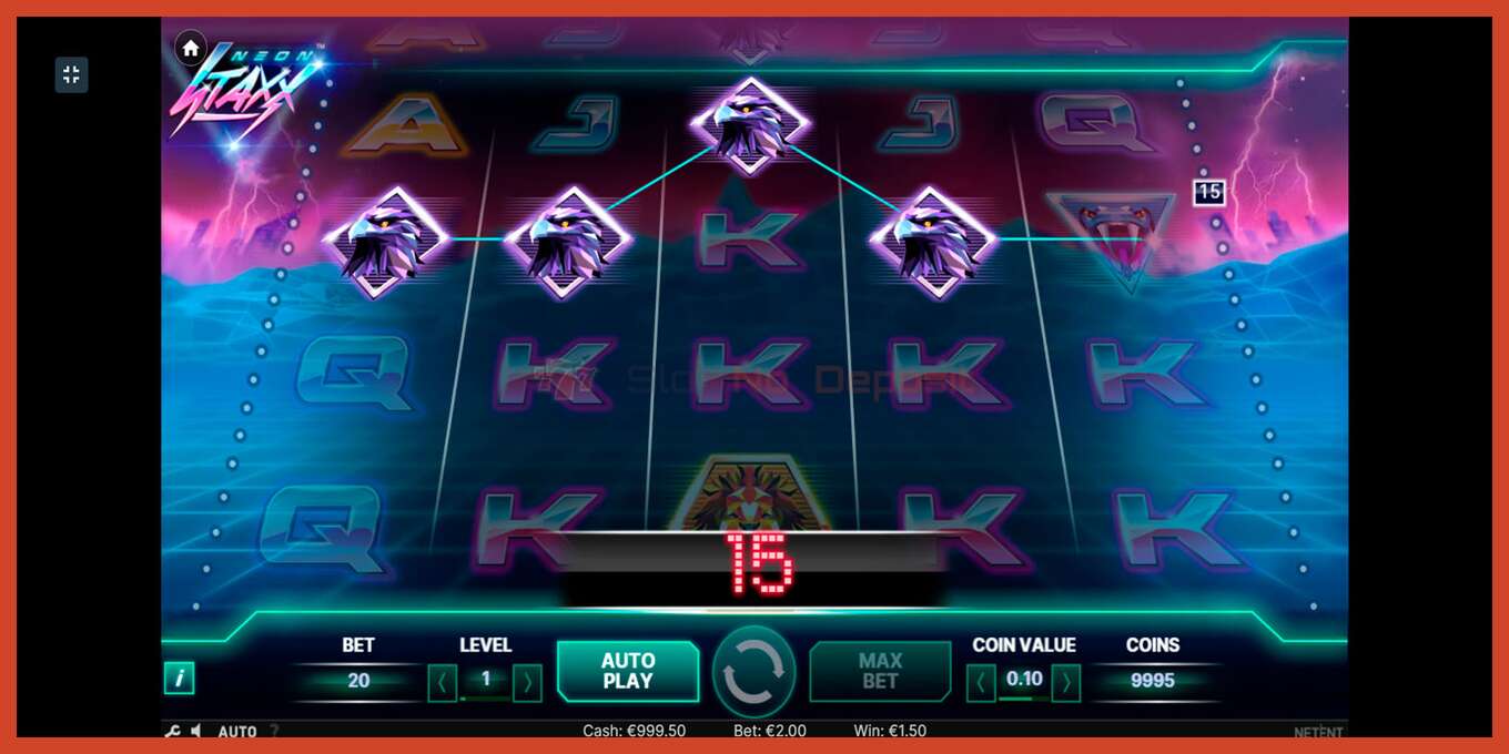 Slot screenshot: Neon Staxx no deposit, number - 6