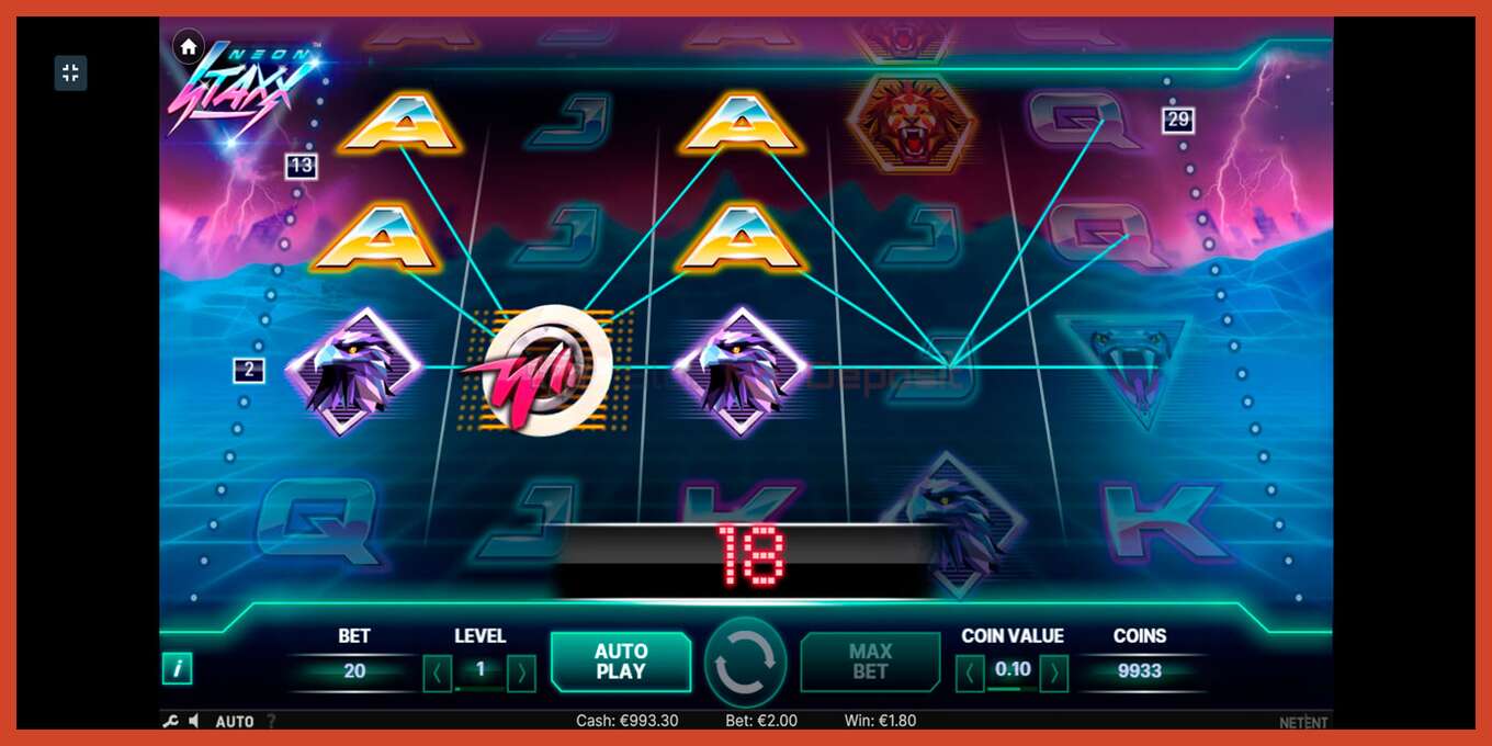 Slot screenshot: Neon Staxx no deposit, number - 7