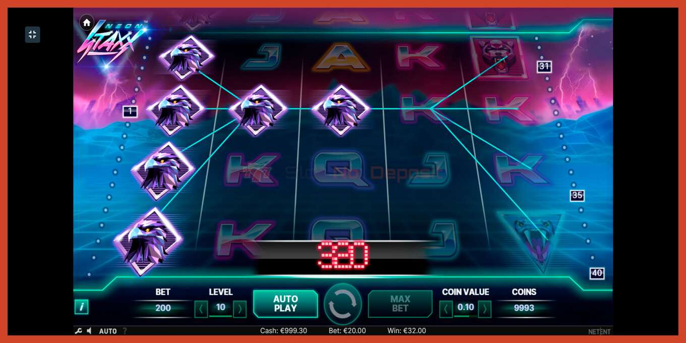 Slot screenshot: Neon Staxx no deposit, number - 8