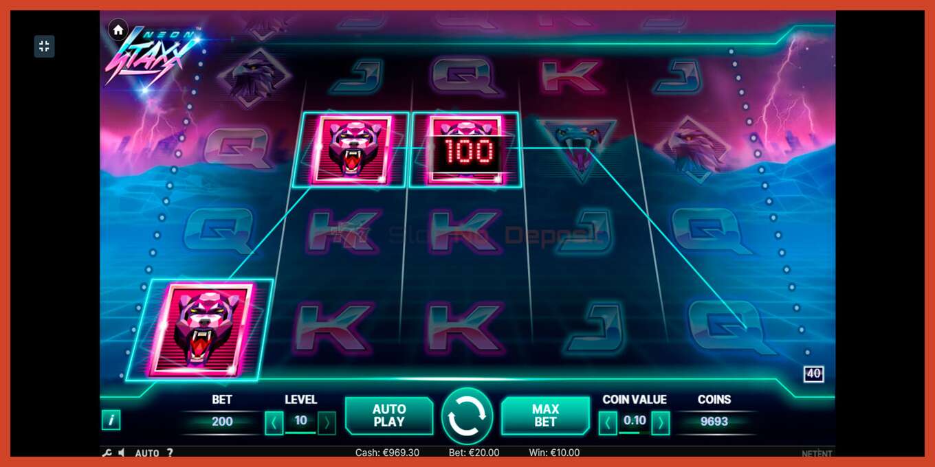 Slot screenshot: Neon Staxx no deposit, number - 9