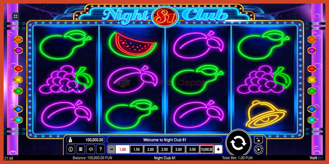 Slot screenshot: Night Club 81 no deposit, number - 2