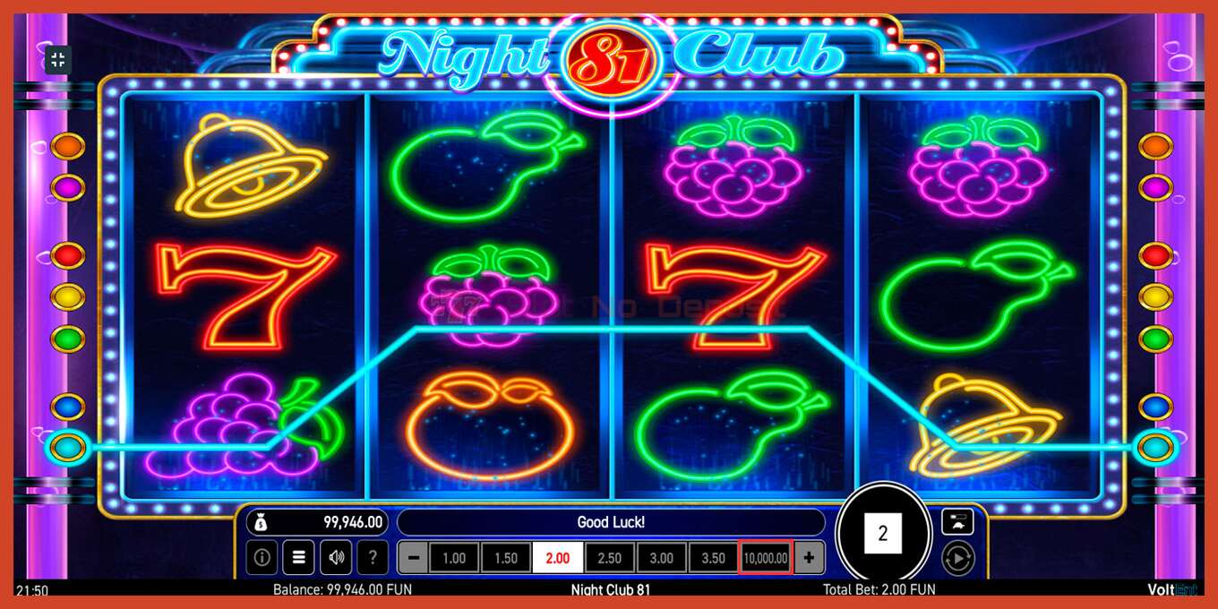 Slot screenshot: Night Club 81 no deposit, number - 3