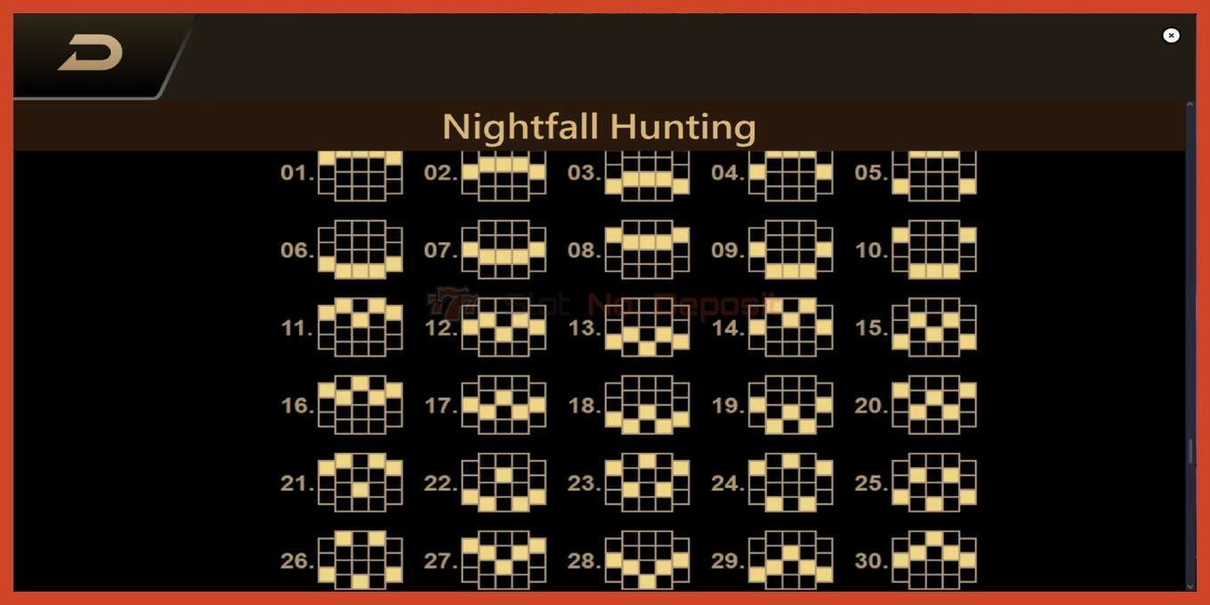 Ảnh chụp màn hình khe: Nightfall Hunting không có tiền đặt cọc, con số - 7