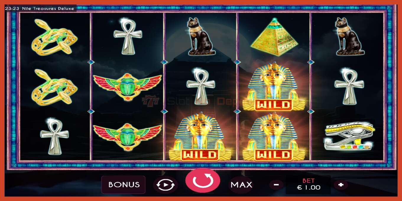 Slot screenshot: Nile Treasures Deluxe no deposit, number - 1