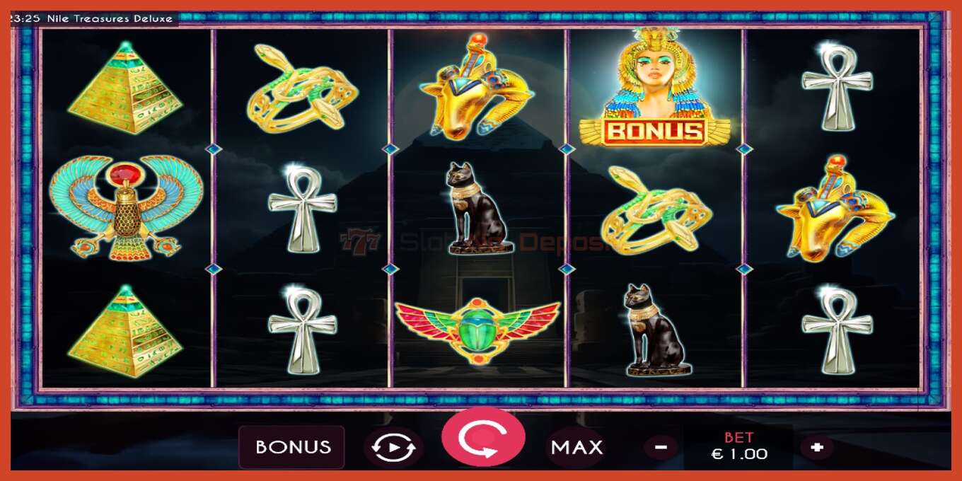 Slot screenshot: Nile Treasures Deluxe no deposit, number - 3