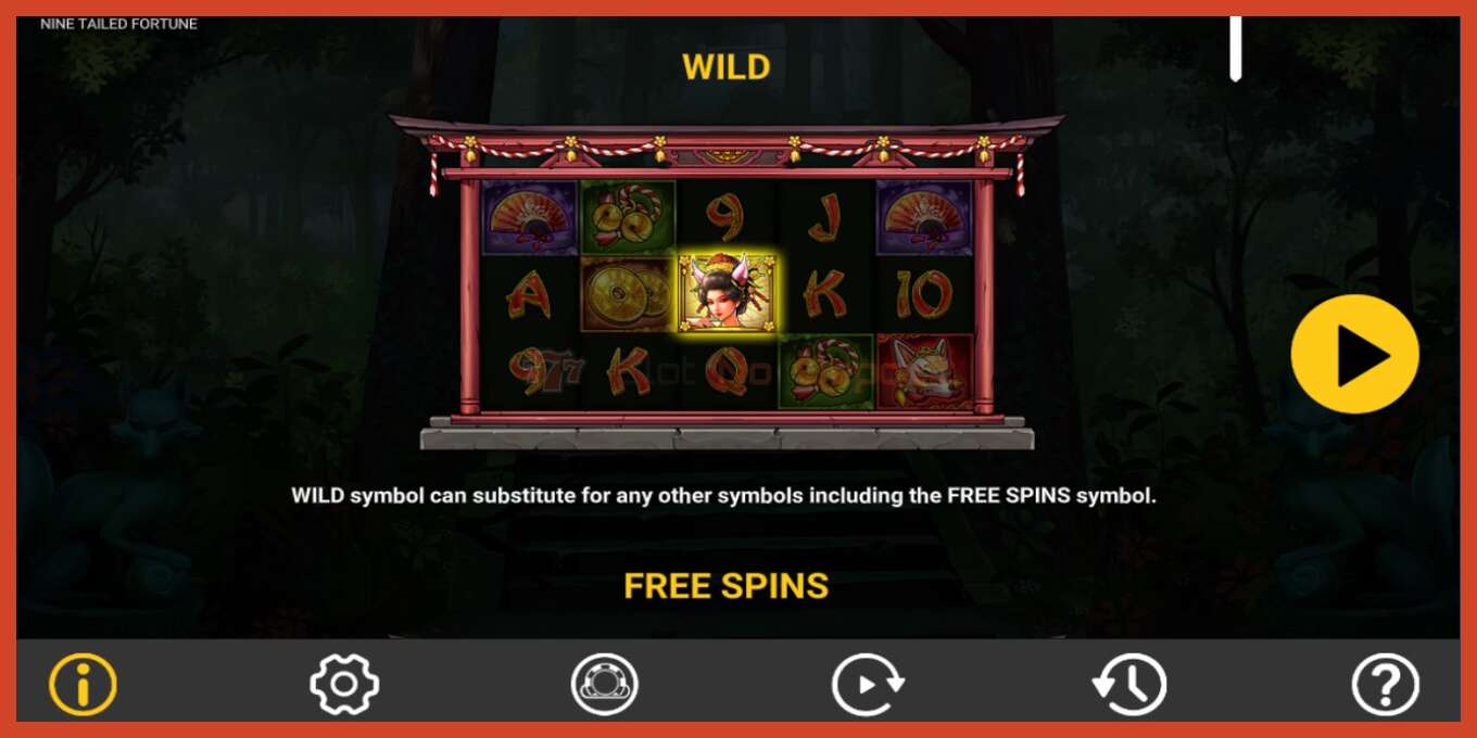 Slot screenshot: Nine Tailed Fortune no deposit, number - 4