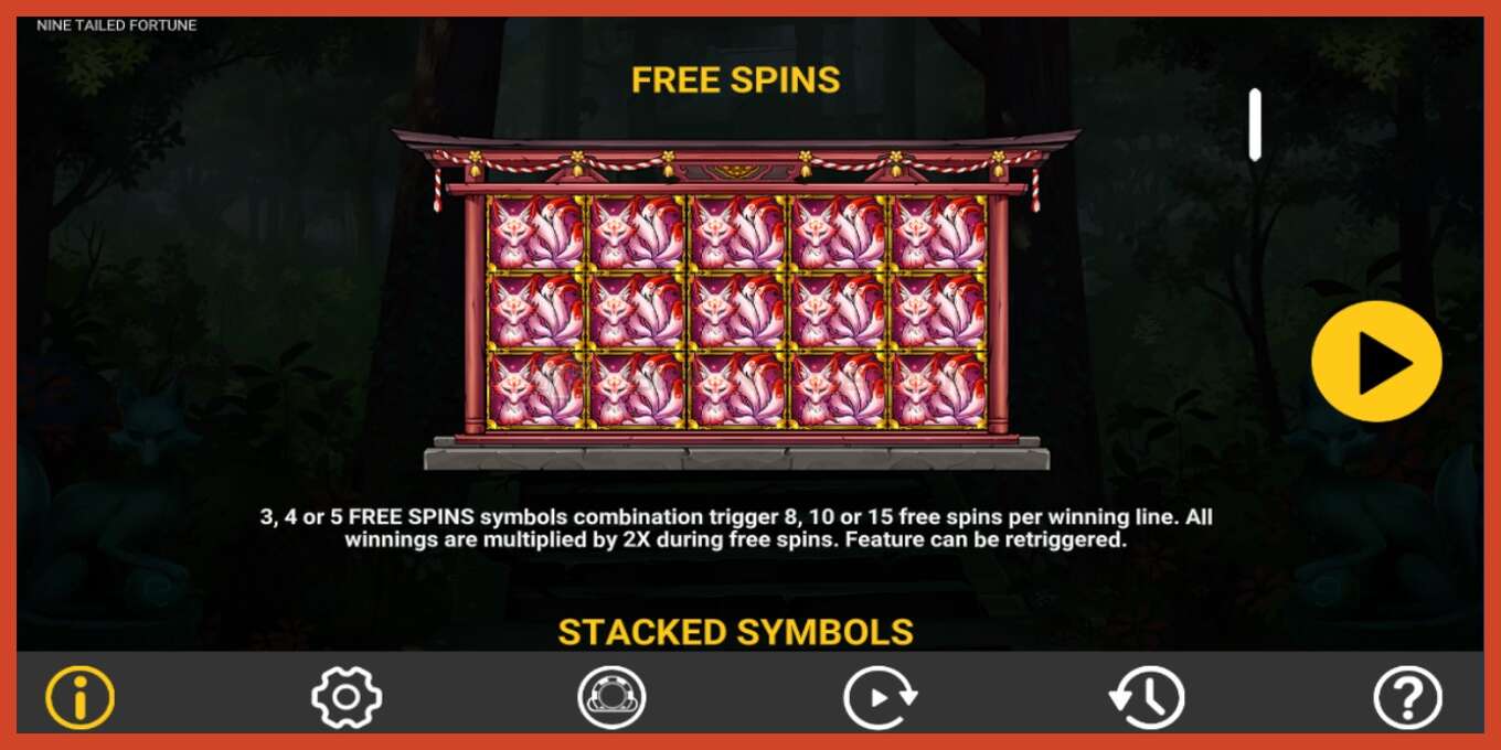 Slot screenshot: Nine Tailed Fortune no deposit, number - 5