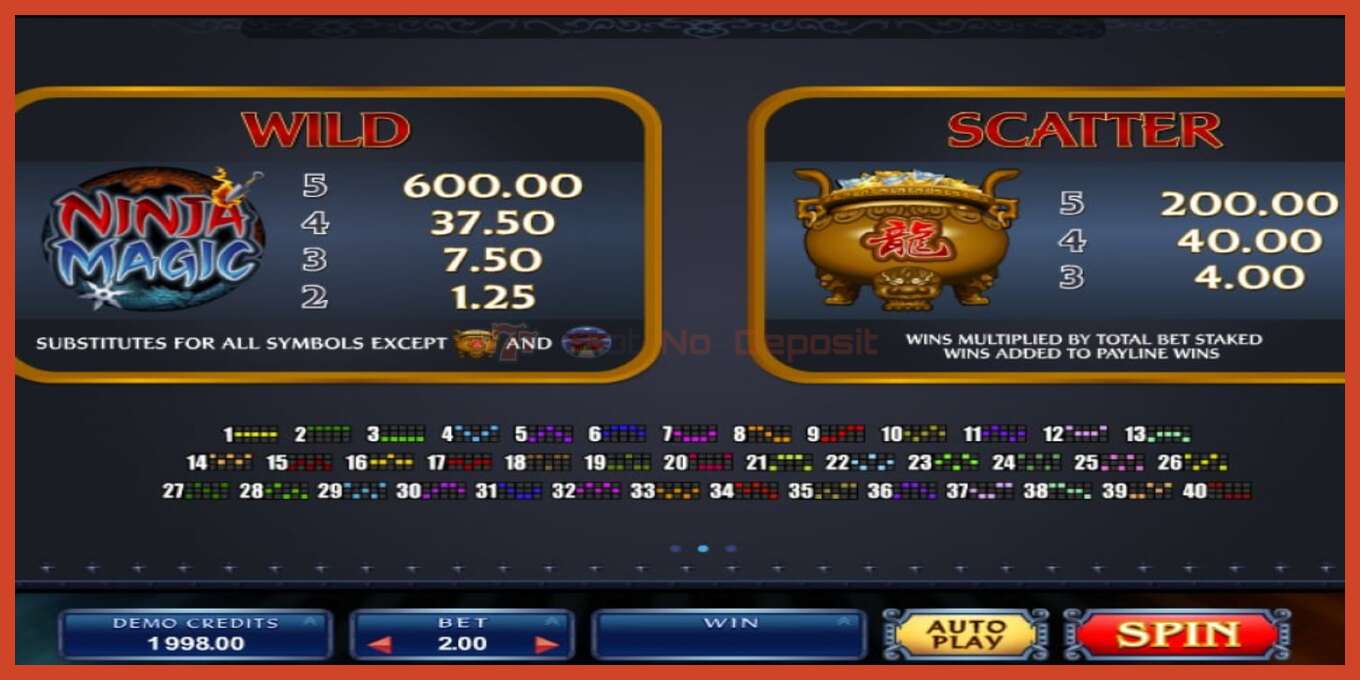 Slot screenshot: Ninja Magic no deposit, number - 6