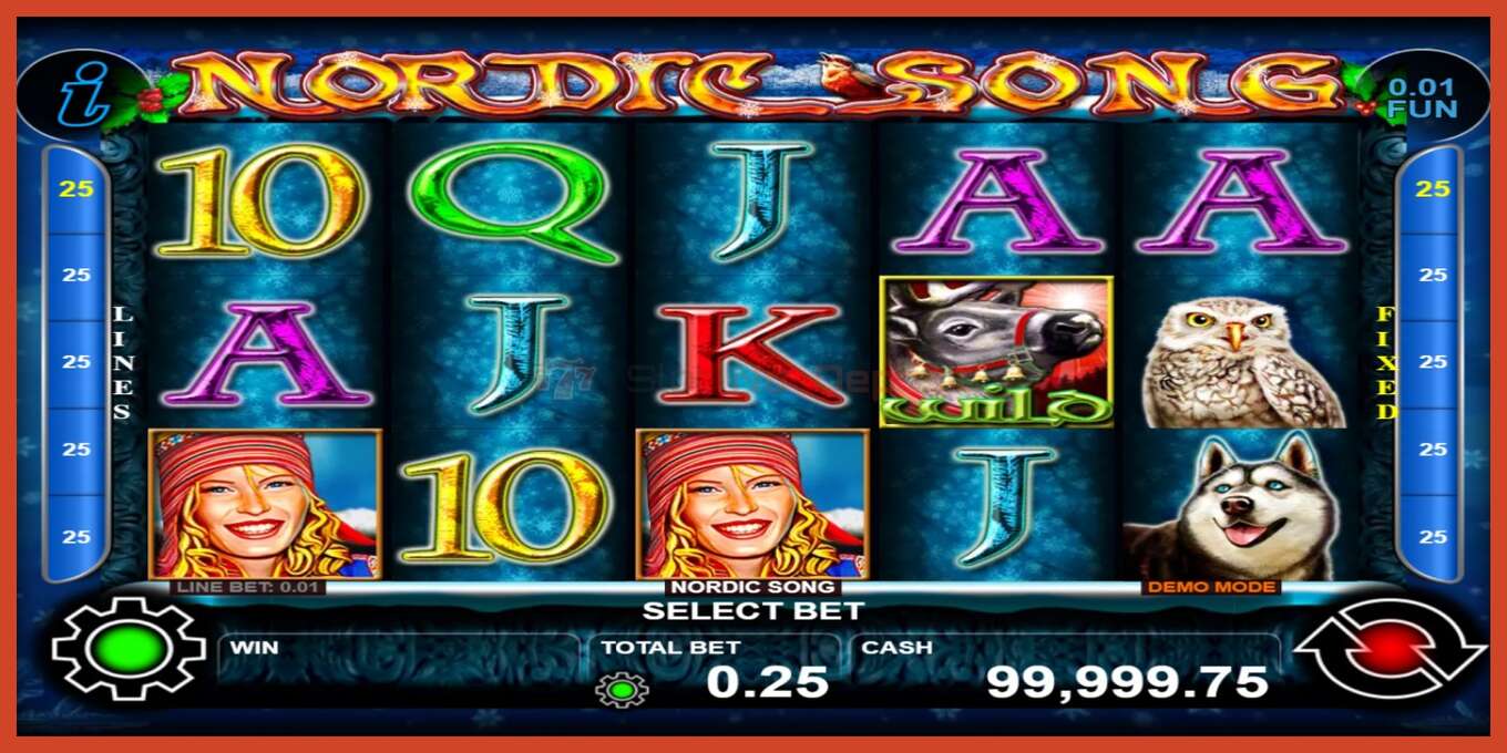 Slot screenshot: Nordic Song no deposit, number - 1