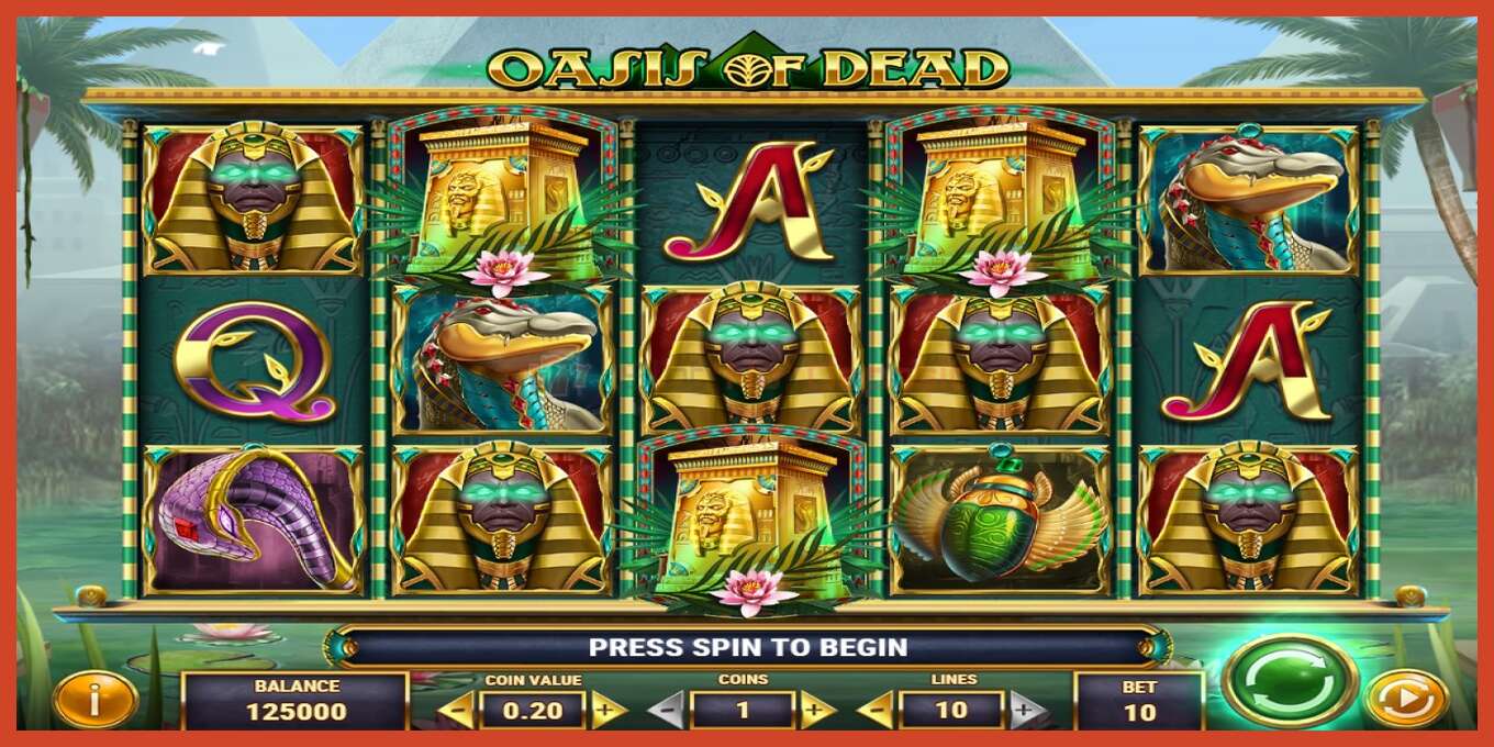 Slot screenshot: Oasis of Dead no deposit, number - 1