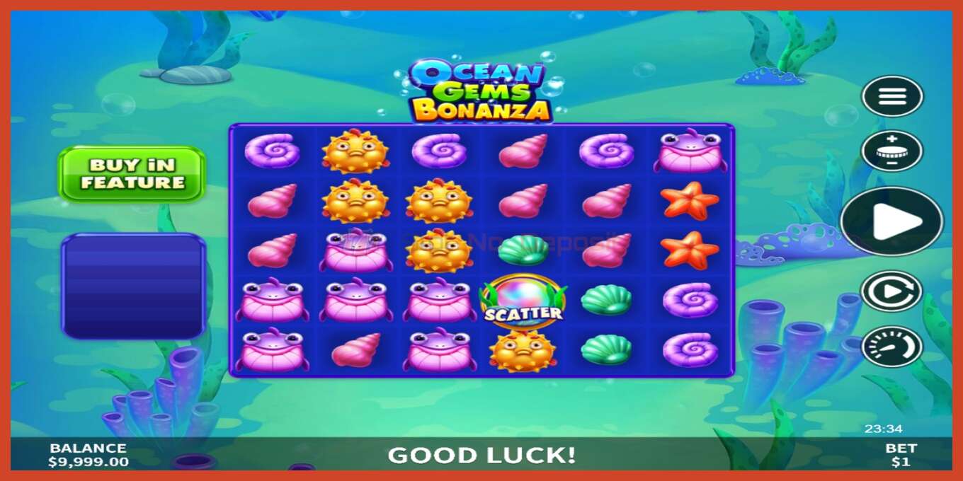 老虎机截图: Ocean Gems Bonanza 没有押金, 数字 - 2