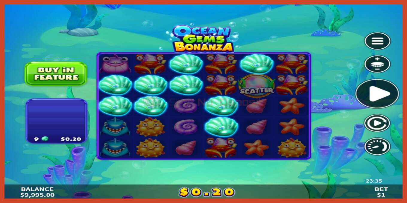 老虎机截图: Ocean Gems Bonanza 没有押金, 数字 - 3