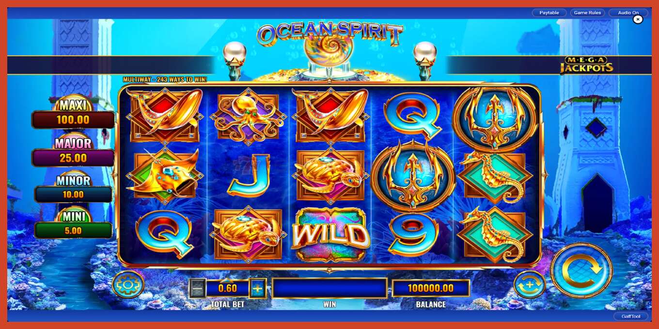 Slot screenshot: Ocean Spirit MegaJackpots no deposit, number - 3