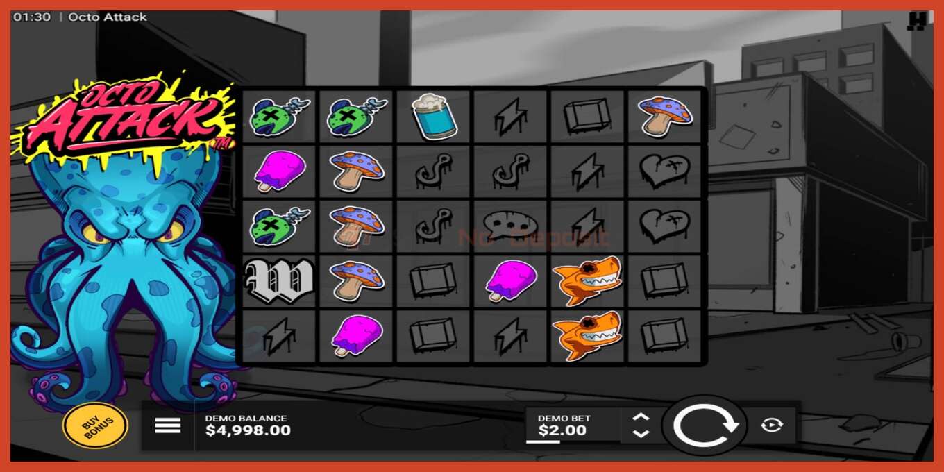 Slot screenshot: Octo Attack no deposit, number - 2