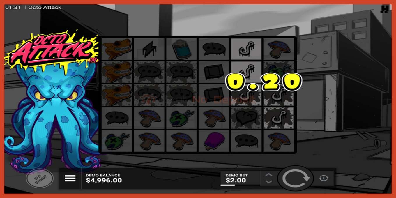 Slot screenshot: Octo Attack no deposit, number - 3