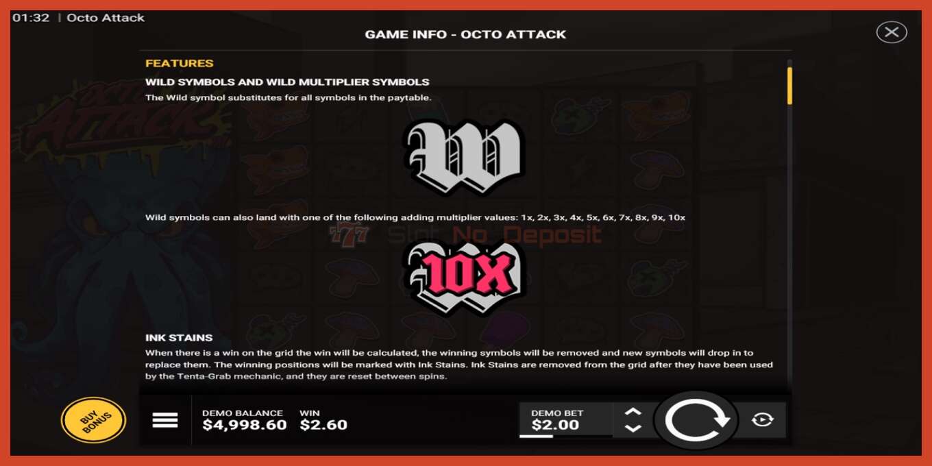 Slot screenshot: Octo Attack no deposit, number - 4