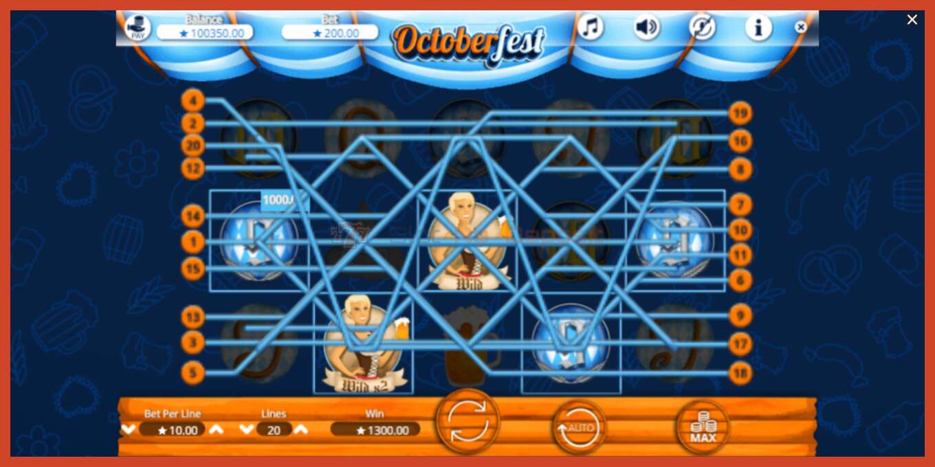 Slot screenshot: Octoberfest no deposit, number - 5