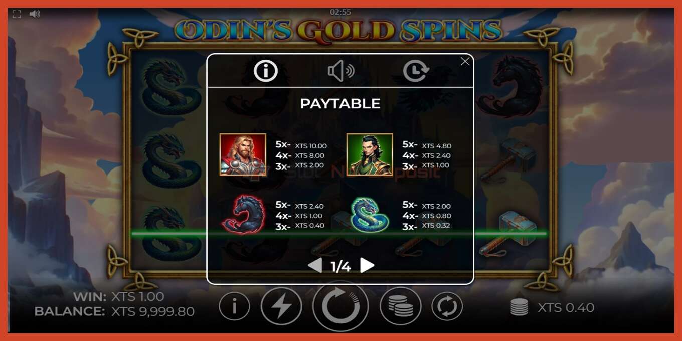 រូបថតអេក្រង់រន្ធ: Odins Gold Spins គ្មានប្រាក់កក់, លេខ - 4