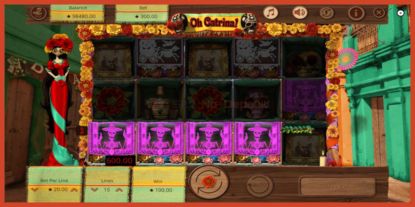 Slot screenshot: Oh Catrina no deposit, number - 5