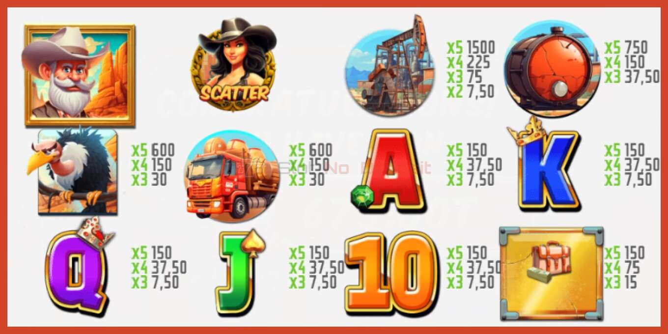 Slot screenshot: Oil Fortune nincs letét, szám - 5