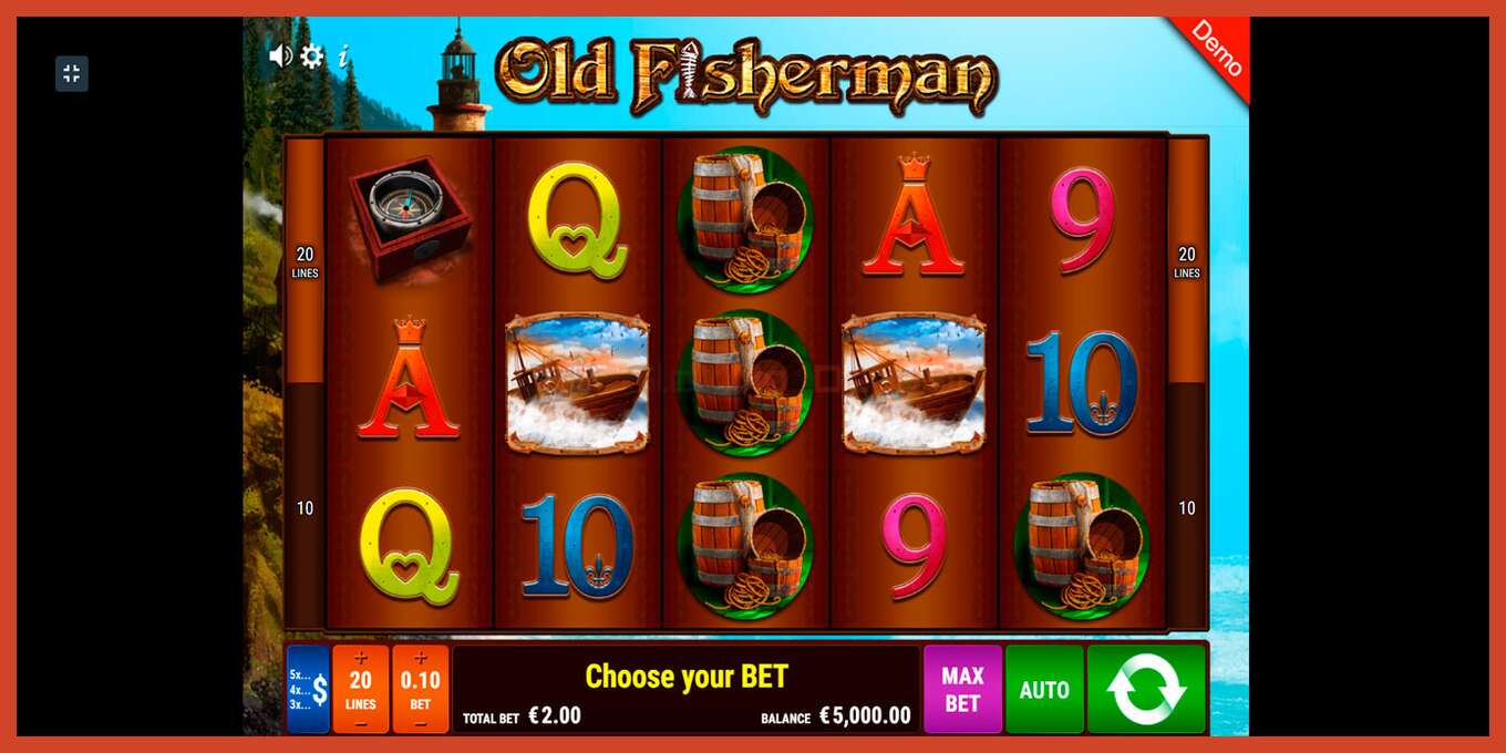 Slot screenshot: Old Fisherman no deposit, number - 1