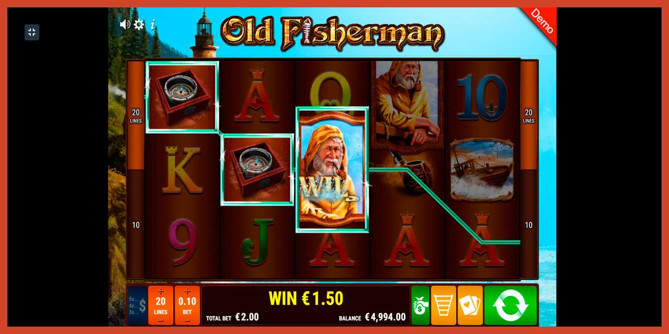 Slot screenshot: Old Fisherman no deposit, number - 2