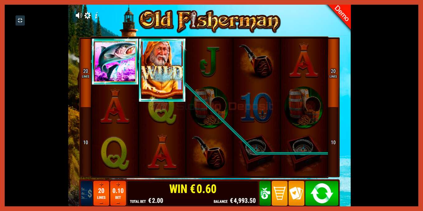 Slot screenshot: Old Fisherman no deposit, number - 3