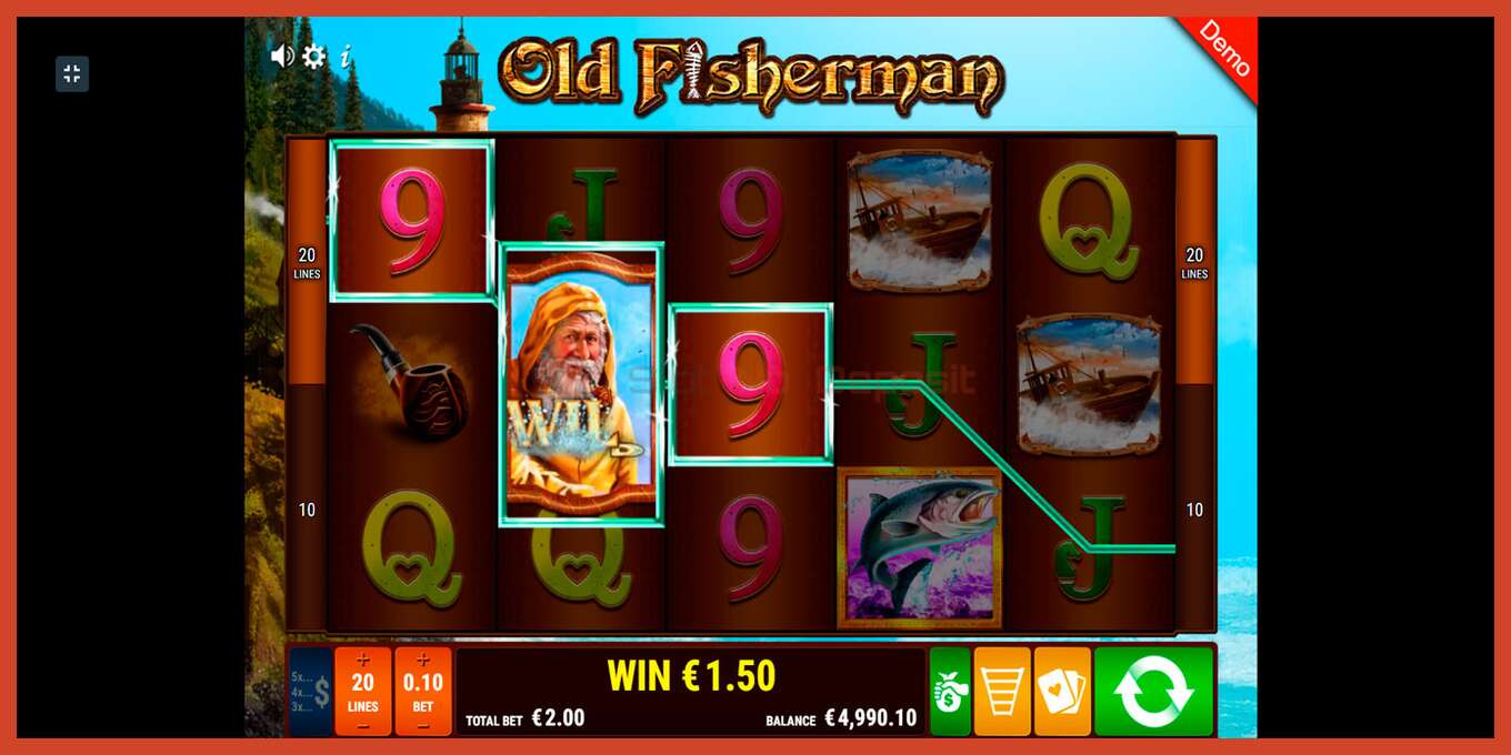 Slot screenshot: Old Fisherman no deposit, number - 4