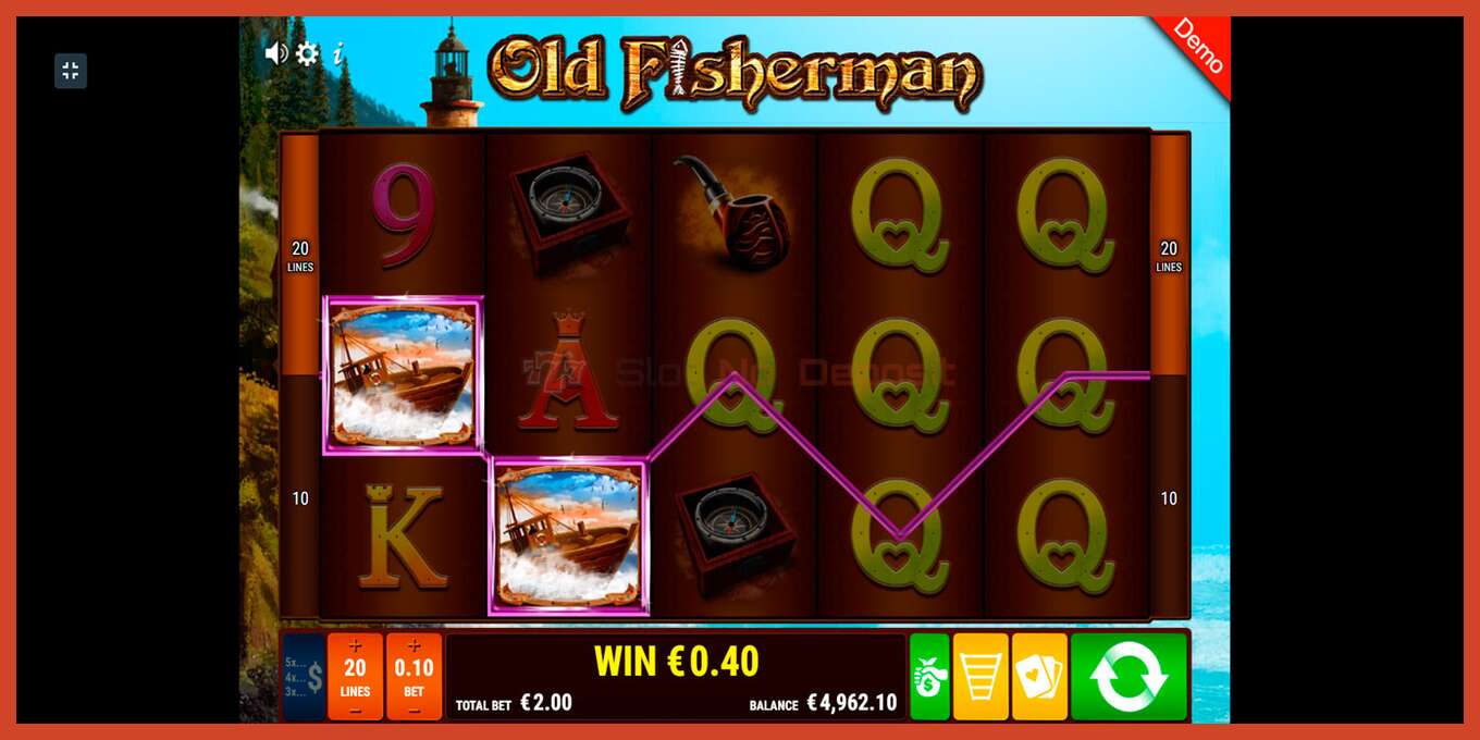 Slot screenshot: Old Fisherman no deposit, number - 6