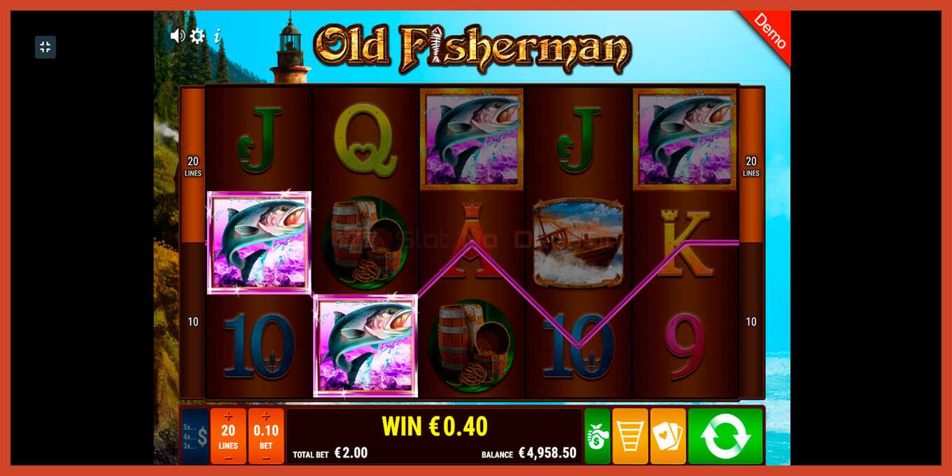 Slot screenshot: Old Fisherman bez depozita, broj - 7