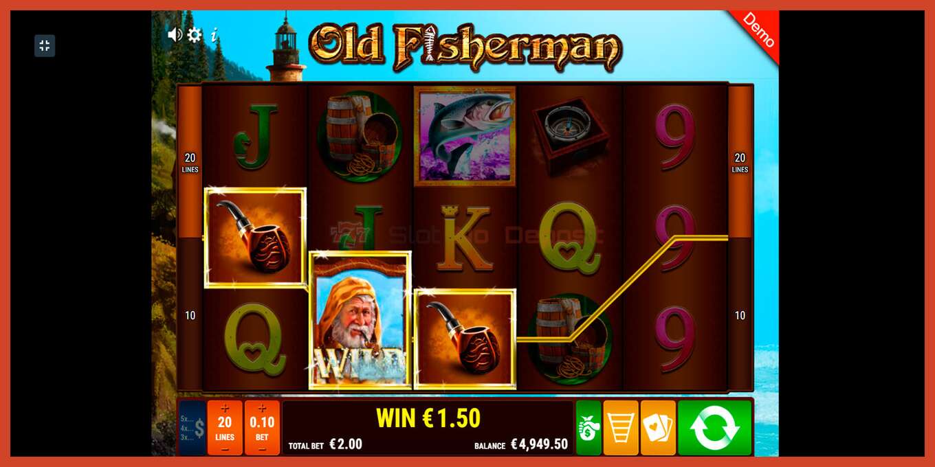 Slot screenshot: Old Fisherman no deposit, number - 9