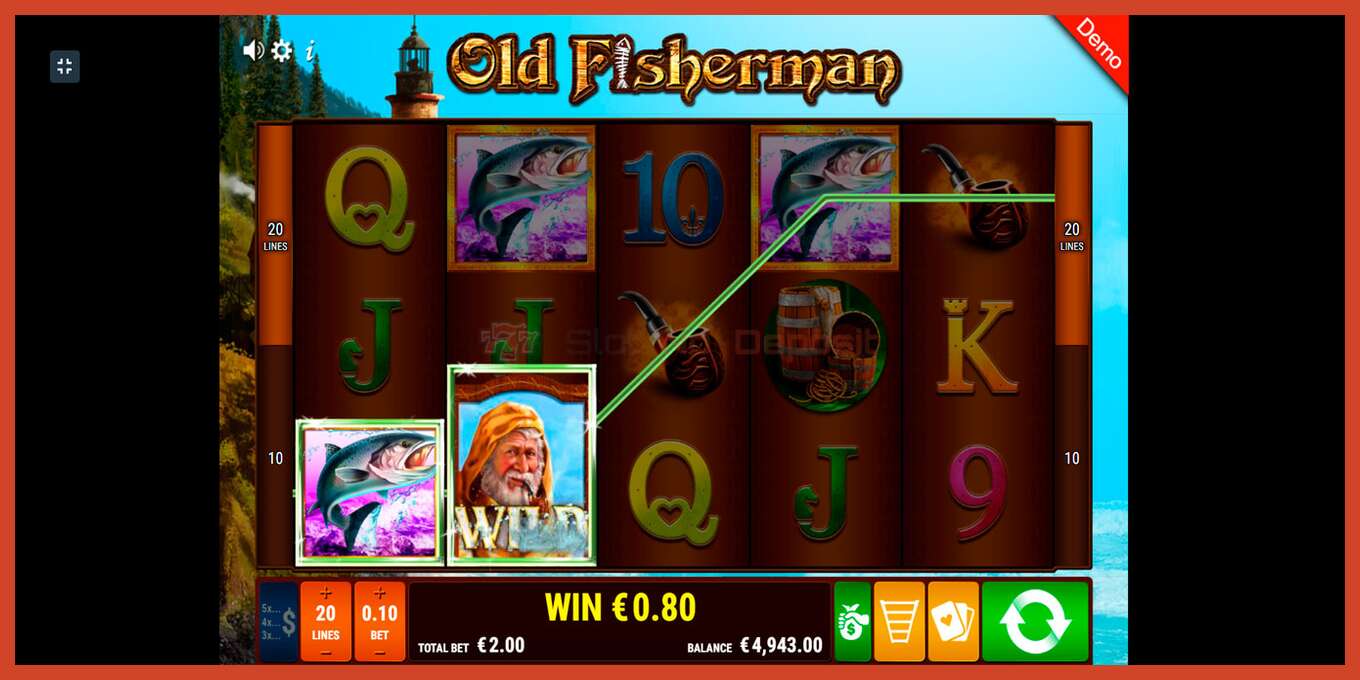 Slot screenshot: Old Fisherman bez depozita, broj - 10