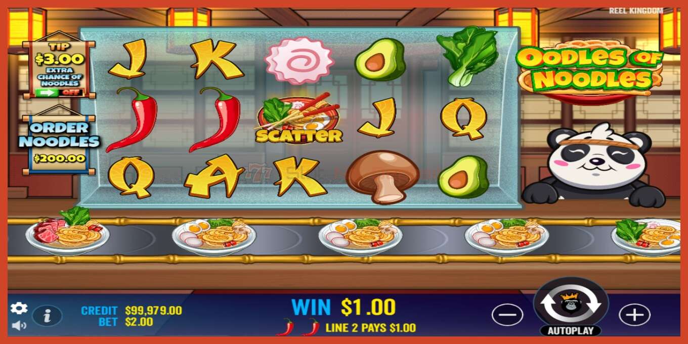 Slot screenshot: Oodles of Noodles bez depozita, broj - 3