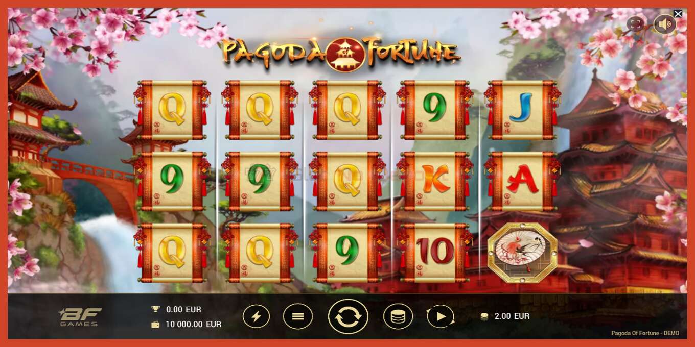 Slot screenshot: Pagoda of Fortune no deposit, number - 1