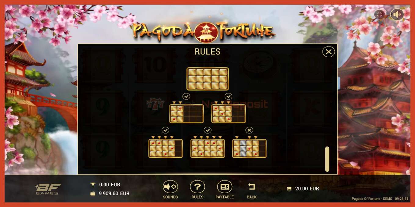 Slot screenshot: Pagoda of Fortune no deposit, number - 7