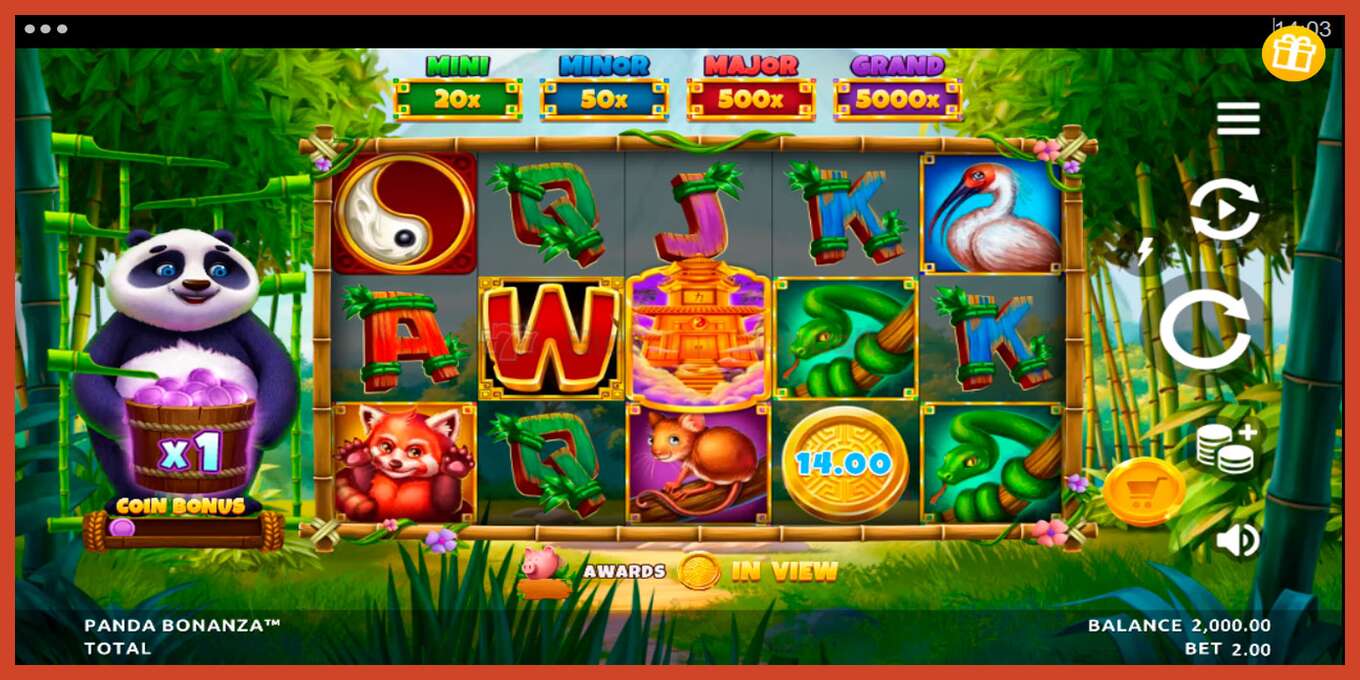 Schermafbeelding van slot: Panda Bonanza geen aanbetaling, nummer - 1