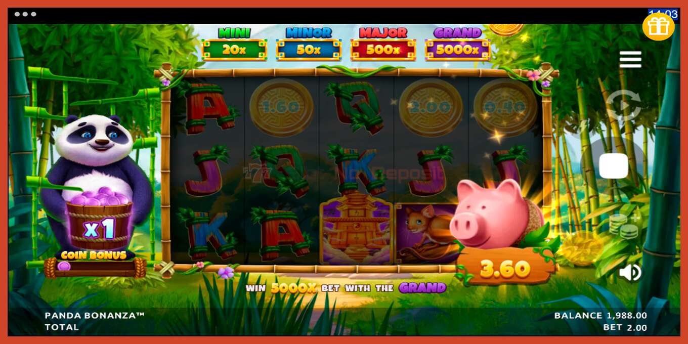 Schermafbeelding van slot: Panda Bonanza geen aanbetaling, nummer - 2