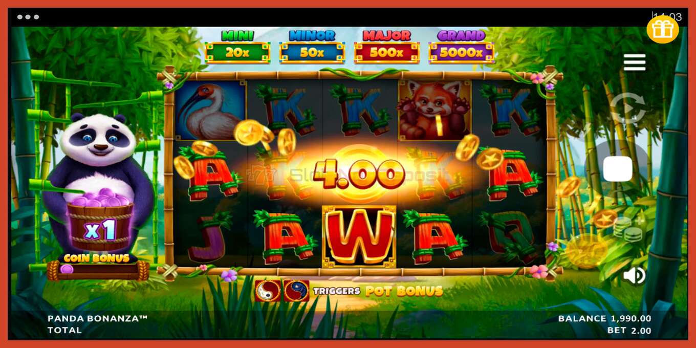 Schermafbeelding van slot: Panda Bonanza geen aanbetaling, nummer - 3