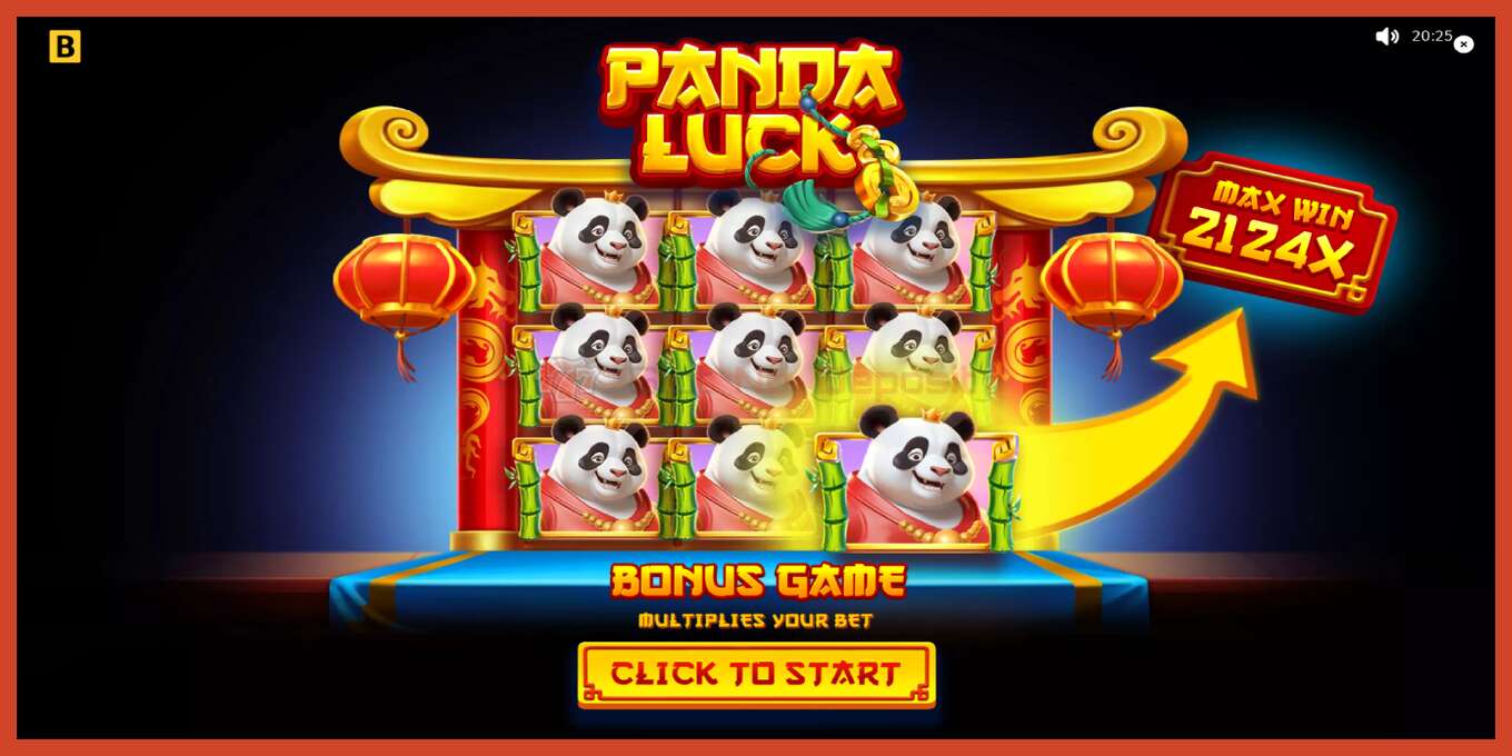 Pamja e ekranit të slotit: Panda Luck pa depozitë, numri - 1